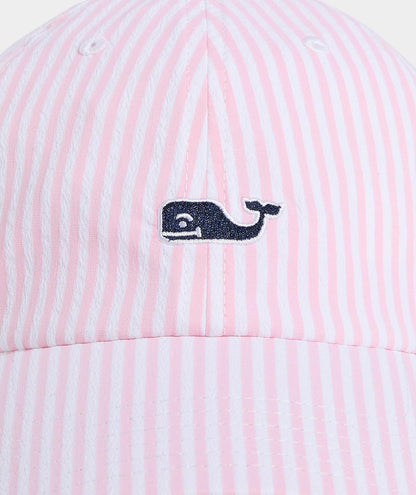 Vineyard Vines Womens Harbor Seersucker Baseball Hat Gorra de béisbol Mujer