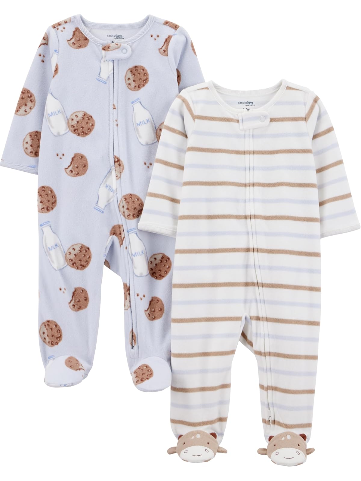 Simple Joys by Carter's 2-Pack Fleece Footed Sleep and Play Pijama Unisex bebé