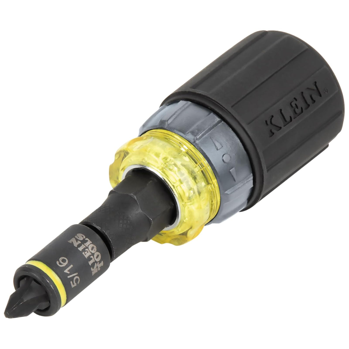 Klein Tools 32561HDRT KNECT - Desarmador de trinquete 7 en 1, clasificación de impacto, corto con puntas Phillips, ranuradas, 3 desarmadores de tuerca, adaptador, juego de 7 piezas