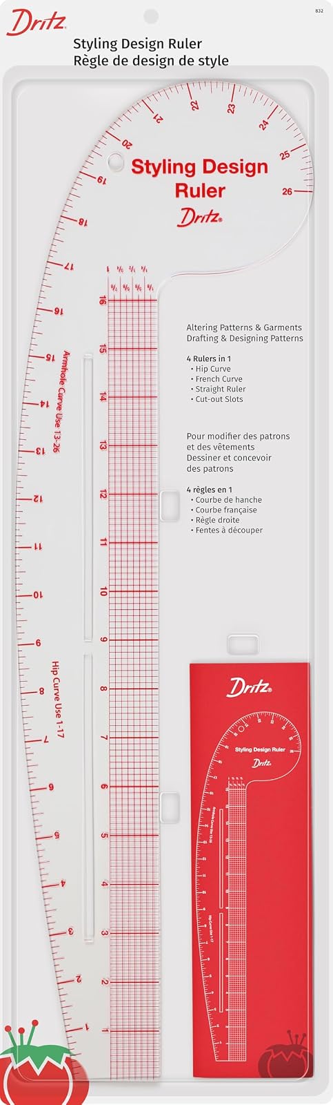 Dritz Regla de Costura Transparente - Regla de diseño de estilo