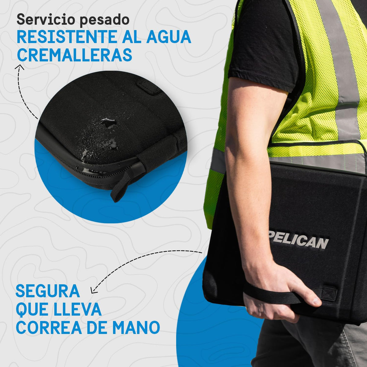 Pelican Aventurera - Bolsa Para Portátil - [asa De Transporte Elástica] [cierre De Cremallera Seguro] Funda Impermeable, Resistente a Los Arañazos Para Todos Los Portátiles De 14 a 16 Pulgadas - Negro