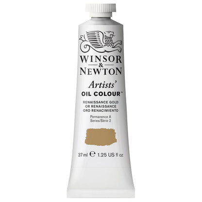 Winsor & Newton Artists' Oil Colour Pintura al Óleo Profesional, 37 ml - Tubo de 1.2 onzas - Dorado (Renaissance Gold)