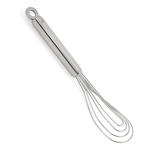 Norpro Krona - Batidor plano de acero inoxidable, 28 cm, color plateado