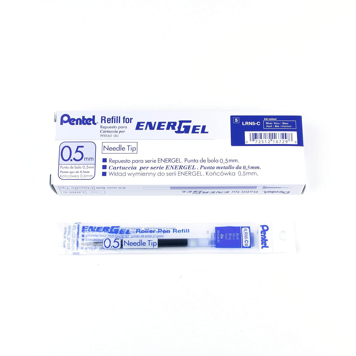 Pentel Recambios de Tinta EnerGel para Bolígrafo de Gel, Rojo - Azul