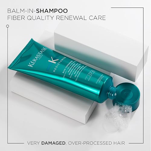 KÉRASTASE Bain Thérapiste | Shampoo reparador | Para Cabello Extremadamente Dañado o Sobre procesado | Reconstruye la Fibra Capilar | Con Glucopéptidos y Proteína de trigo | 250ml