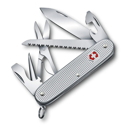 Victorinox Navaja Farmer X Alox Estriado, 10 Usos, Plata