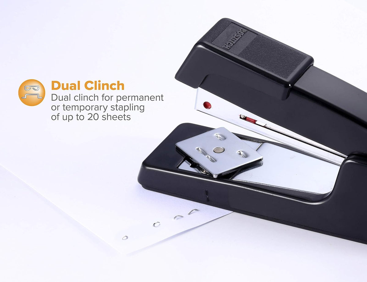 BOSTITCH B400-BLACK Executive Compact Stapler,Half-Strip,Black