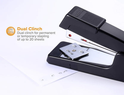 BOSTITCH B400-BLACK Executive Compact Stapler,Half-Strip,Black