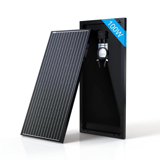ACOPOWER 100w 12v Monocrystalline Solar Panel Module with Connector (Panel Only, Compact Design)