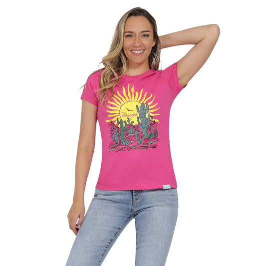 Wrangler Camisa de Algodón para Mujer, Azul, CH