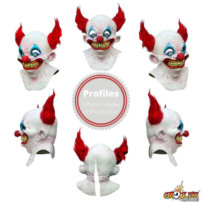 Chingo, Máscara de Payaso Diabólico, Máscaras de Clowns Payasos Asesinos Ideal para Disfraz de Halloween y Fiestas de Disfraces
