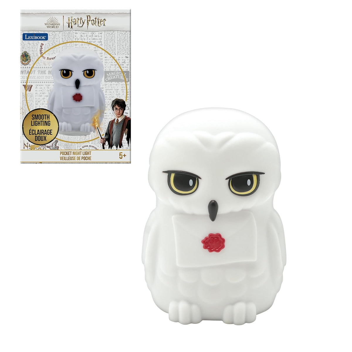 Lexibook - Hedwige Harry Potter - Pequeña Luz Nocturna de Hedwig - NLJ01HP1