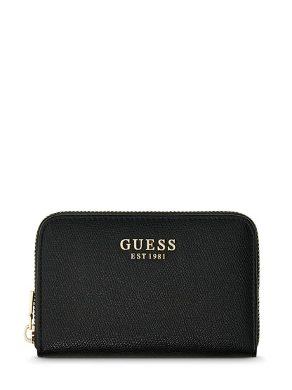 GUESS CARTERA AMORETTE SLG MED ZIP AROUND - Talla Única - Negro