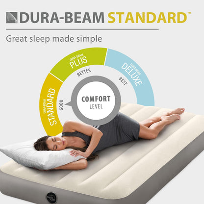 Intex Dura-Beam Colchón Individual Inflable, Serie estándar, Simple y Alta