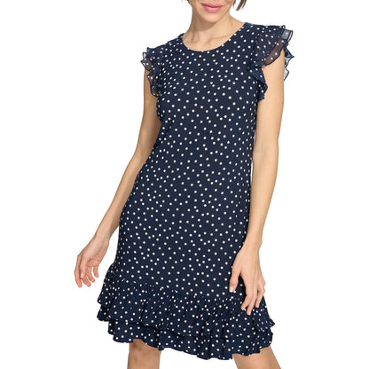 Tommy Hilfiger Jersey de Manga Corta hasta la Rodilla Vestido para Mujer