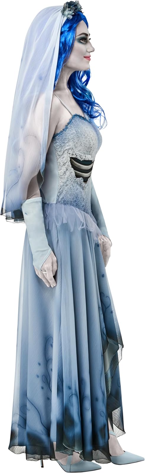 Rubie's Vestido y velo de novia de cadáver de Emily Disfraces para adulto Mujer