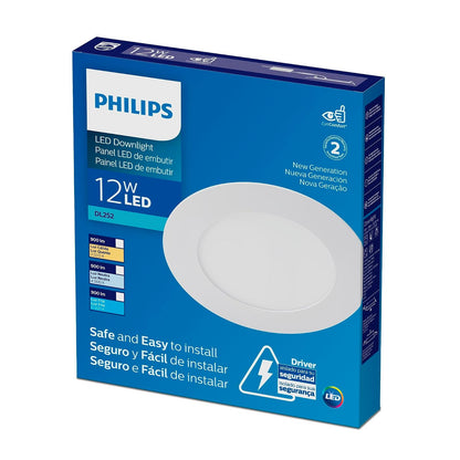 Philips LED Empotrado DL252 Redondo 6" - luz cálida de 12 watts