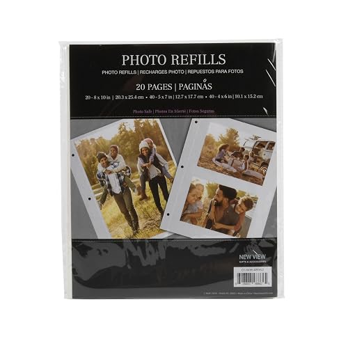 New View Gifts - Recambios magnéticos para álbumes de fotos de 8 x 10 pulgadas, 20 páginas
