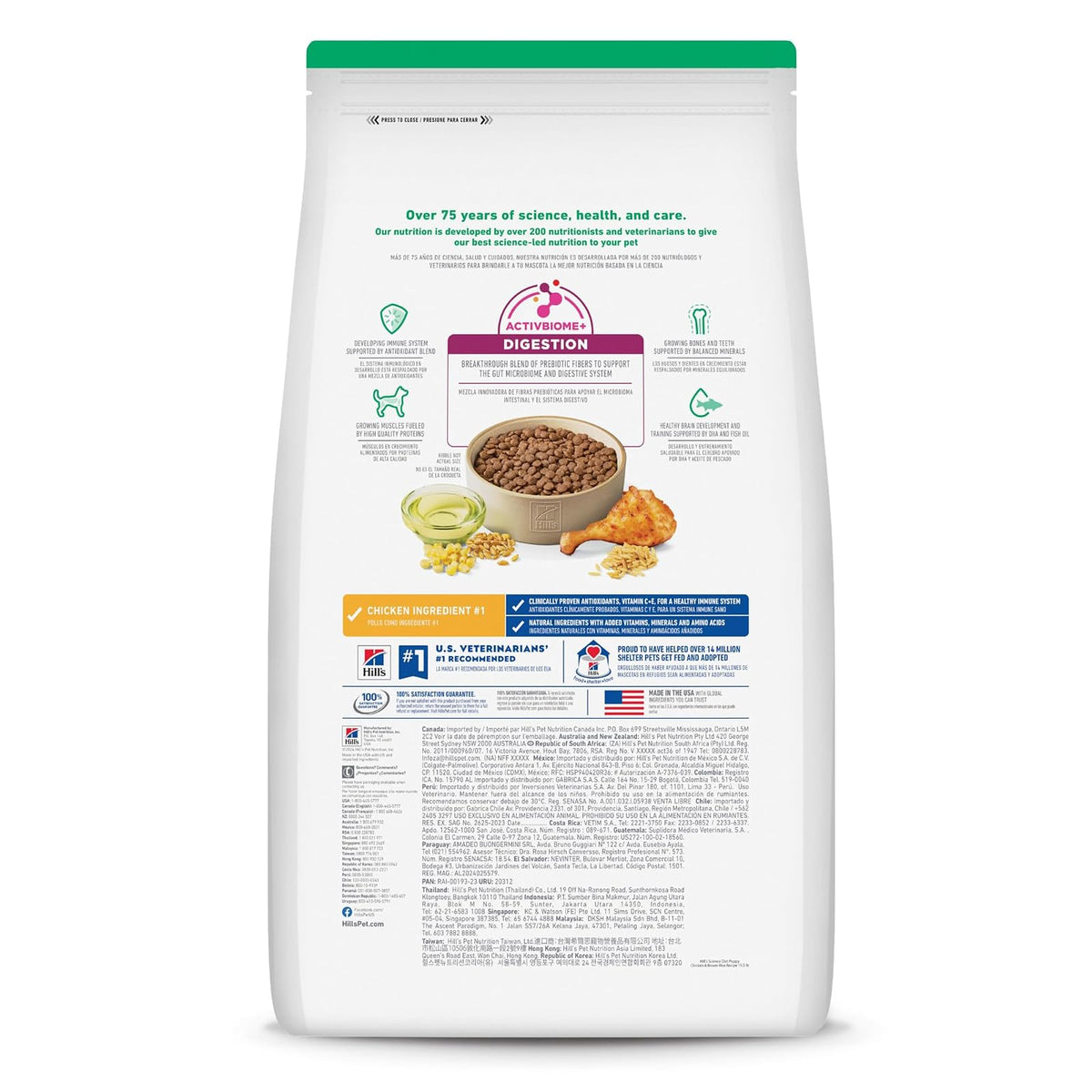 Hill's Science Diet Croquetas para Cachorro Sabor Pollo 2Kg | Croquetas Hill's para perro, pollo real, crecimiento sano, desarrollo cerebral con DHA, soporte inmunológico