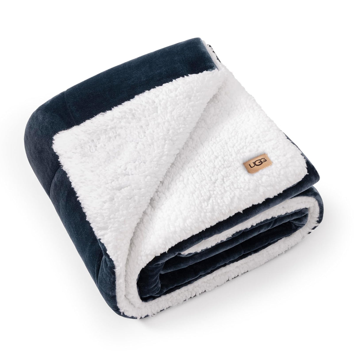 UGG Nita Manta Reversible de Felpa para Sofá o Cama - 50 inches x 70 inches - Azul