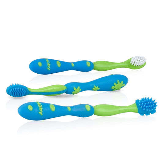 Nuby Sistema de Higiene Bucal 3 Etapas para Bebé, 0+ Meses, 3 Piezas