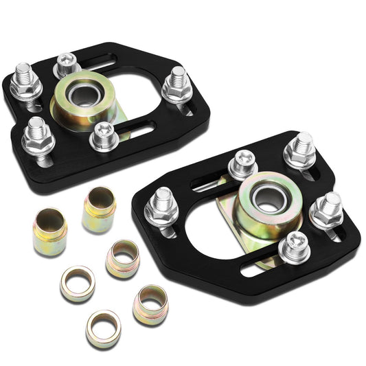 DNA Motoring CBK-PLT-FM90-BK Placas Delanteras Cámara/Ruedas Negras para Ford Mustang 90-93