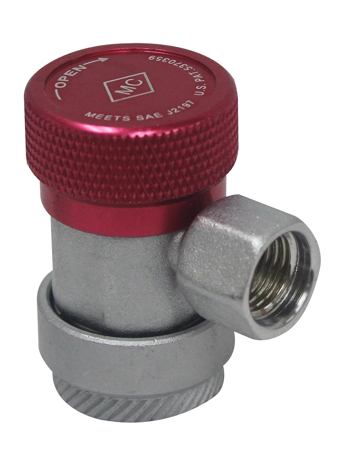 MASTERCOOL 82834 - Acoplador Manual de Lado Alto (14 mm-F x 16 mm), Color Rojo