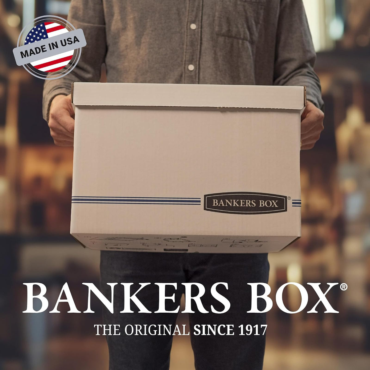 Caja bancaria Stor/Archivo Resistencia media Cajas de almacenaje con tapa de elevación, Carta/Legal, Paquete de 20(0076315)