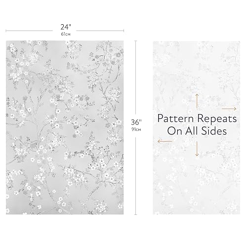 Artscape Blossom - Película Decorativa para Ventana de privacidad con patrón de Vidrio Texturizado, no calcomanía y protección UV, fácil de aplicar y extraíble, 24 x 36 Pulgadas, Fabricado en Estados