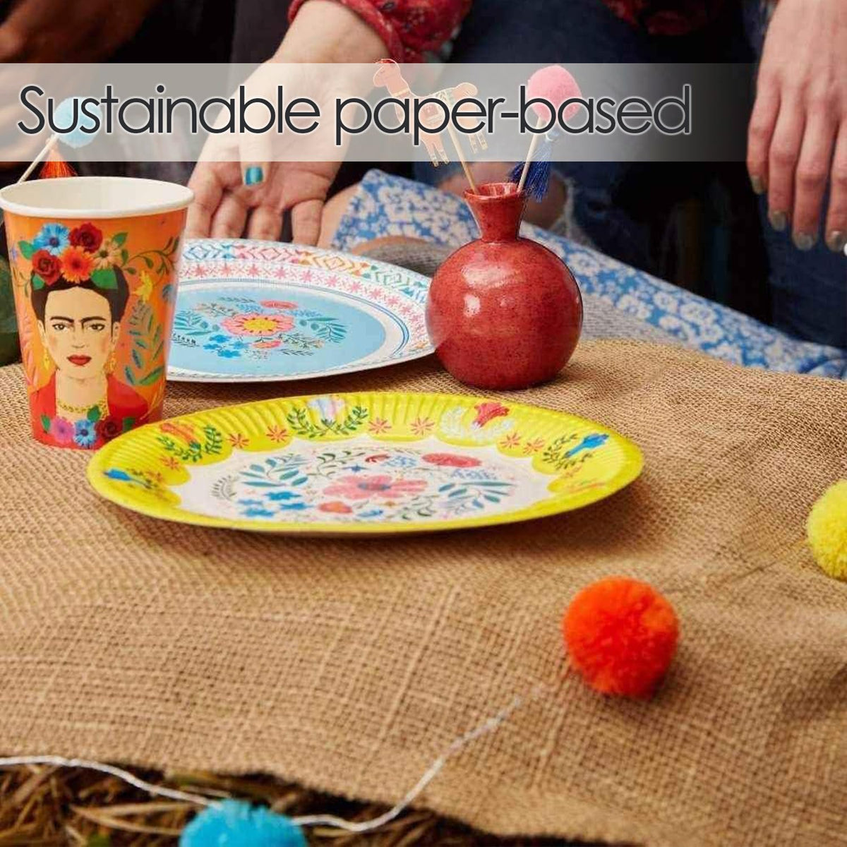 Talking Tables Frida Khalo - Suministros para fiesta, Láminas, Multicolor, Plates, 1