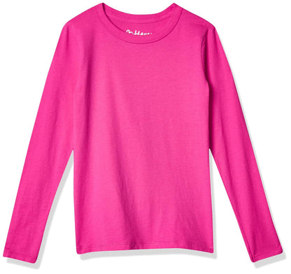 Hanes ComfortSoft Playera de Manga Larga para Niña - Amaranto - XS