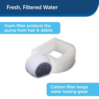 PetSafe Drinkwell Pagoda Pet Fountain - from in Knoxville, TN - Dog Water Bowl Dispenser - Multiple Angles to Drink from - Filters Included - Dog Fountain Provides Water When Power’s out - White