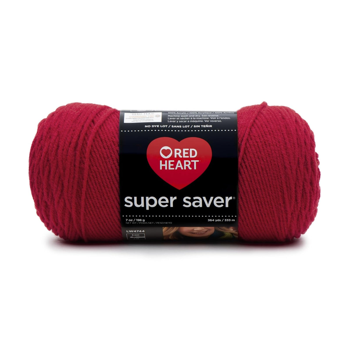 Red Heart Estambre Acrílico Peso Medio Categoría 4 - Rojo cereza - Sólido