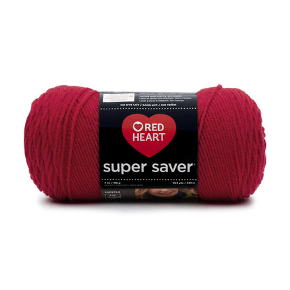 Red Heart Estambre Acrílico Peso Medio Categoría 4 - Rojo cereza - Sólido