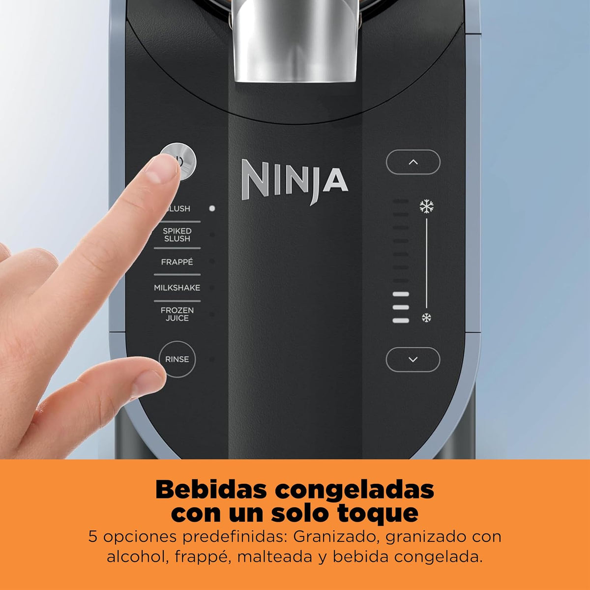 Ninja SLUSHi RapidChill Bebidas y Granizados 2.6L 5 Programas FS301LAA | RapidChill: sin Hielo, Congela en 60 Min | 7+ Porciones | Congelado Hasta 12 Hrs | Limpieza Fácil, Piezas Lavavajillas
