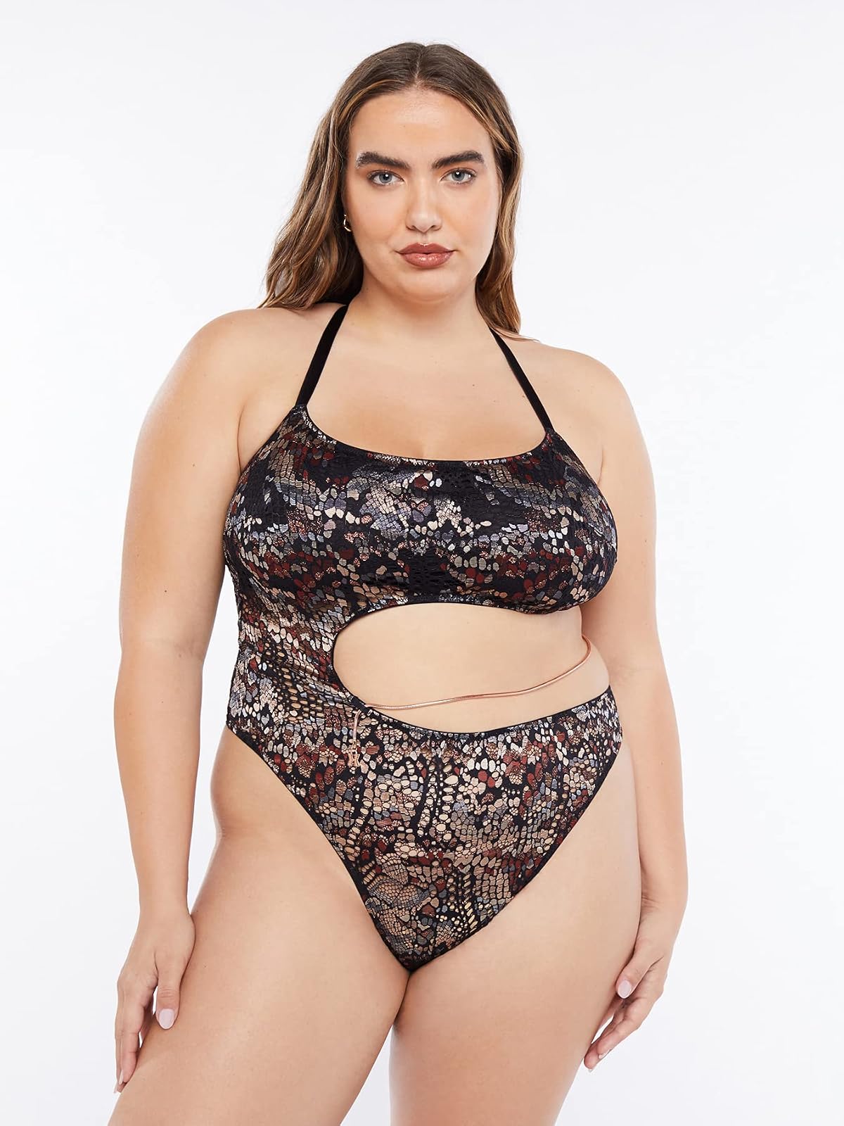 Savage X Fenty, Women's, Cold-Hearted Snake Lace Teddy