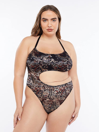 Savage X Fenty, Women's, Cold-Hearted Snake Lace Teddy