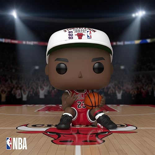 Funko Pop! NBA: Bulls - Michael Jordan (3X in a Row) | Mercancía Oficial - Figura de Vinilo Coleccionable para Decoración - Regalo de Cumpleaños para Fans