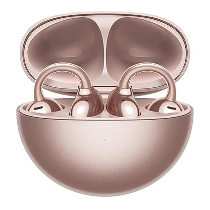 HUAWEI FreeClip, Audífono Inalámbricos, iOS y Android, Oro Rosa | Diseño estético Innovador, hasta 36h de Batería, Cancelación de Ruido en Llamadas por IA, Resistencia IP54