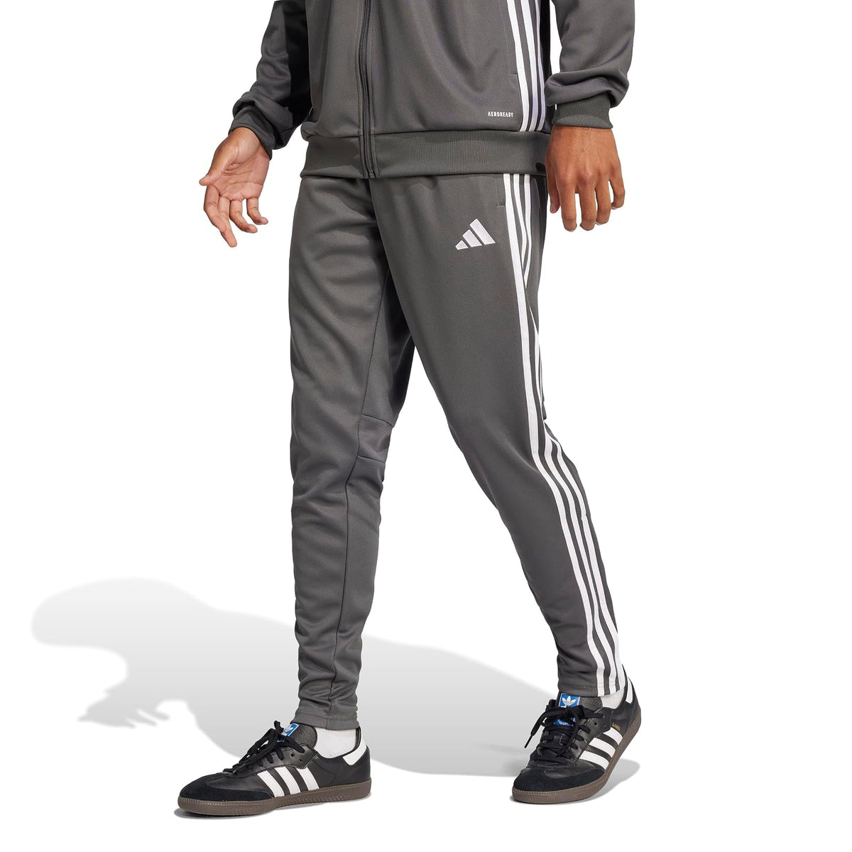 adidas Tiro 25 Essentials - Pantalones de Entrenamiento para Hombre - XL - Gris - Blanco