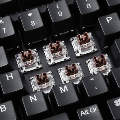 Perixx Periboard-322 Teclado mecánico con Cable con 2 hubs, Trackball Grande de 2.17 Pulgadas, diseño retroiluminado RGB, diseño de inglés Estadounidense (PB-322BUS-11577)
