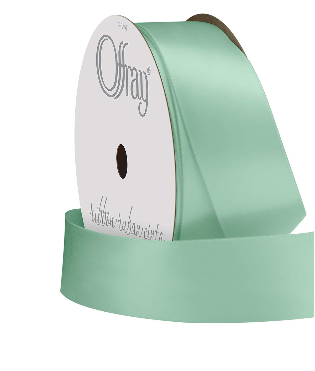 Offray Single Face Satin Craft Ribbon, 7/8-Inch x 18-Feet, Aqua