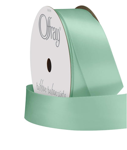 Offray Single Face Satin Craft Ribbon, 7/8-Inch x 18-Feet, Aqua