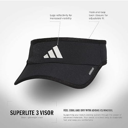 Adidas Superlite Visor – Lightweight Athletic Sport Hat for Workouts Visor Unisex Adulto