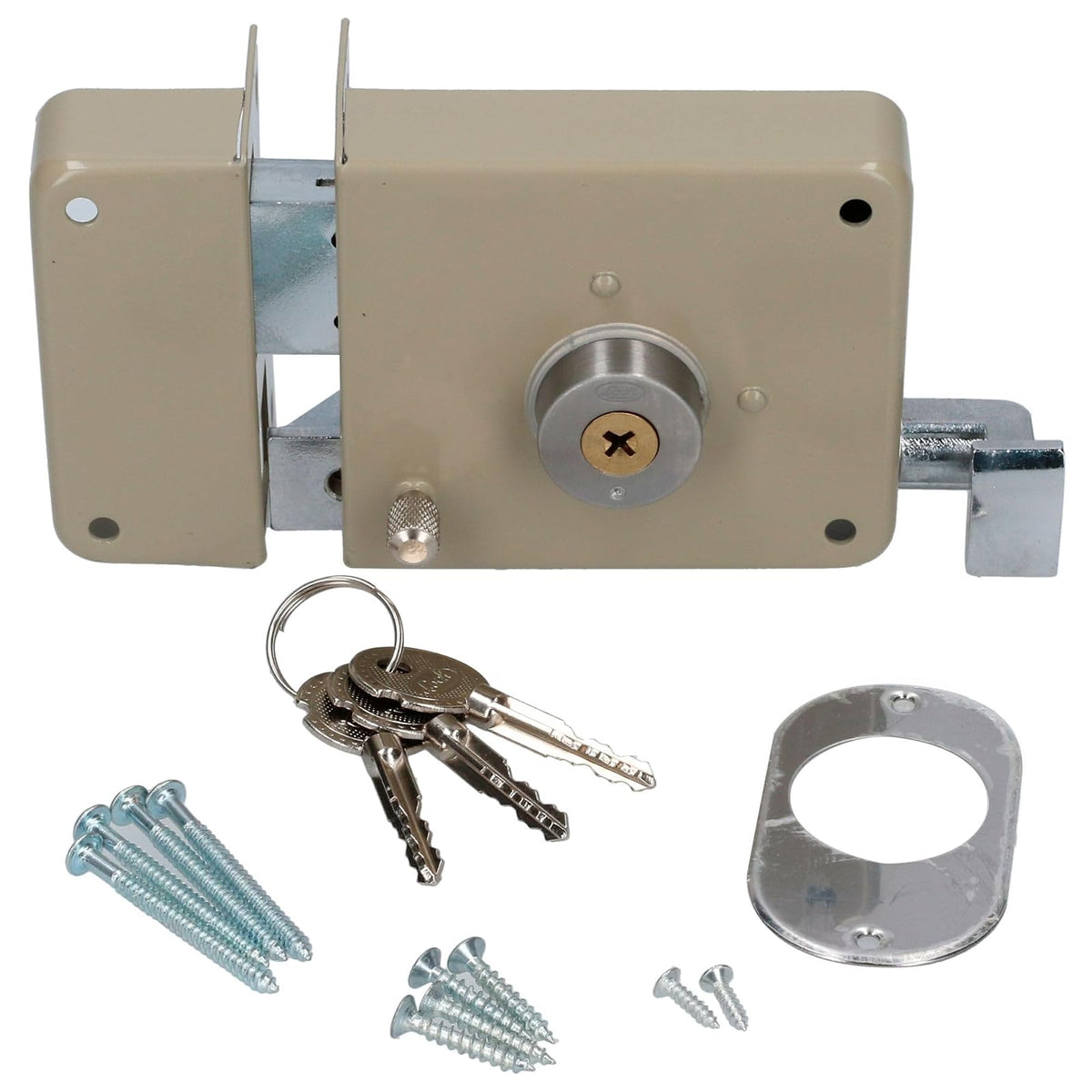 Lock 13CS Cerradura de sobreponer función instala fácil, izquierda, llave tetra, en caja