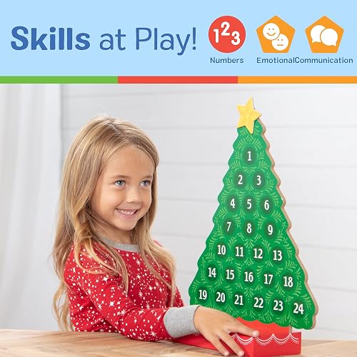 Melissa & Doug Cuenta Regresiva Para La Navidad Calendario De Adviento De Madera