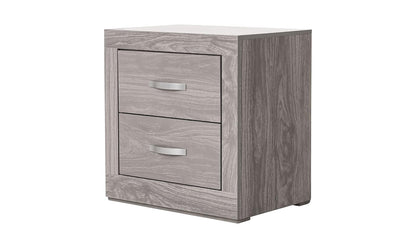 Tugow Buró con 2 Cajones Color Gris con Jaladeras de Metal - Madera MDF