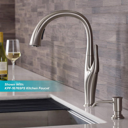 Kraus KSD-80SFS - Dispensador de jabón y loción de Cocina en Acero Inoxidable sin Puntos