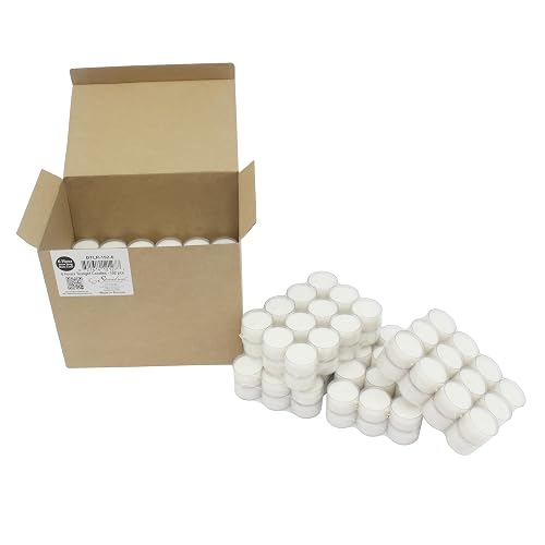 Stonebriar 192 unidades blancas sin perfume de 6 a 7 horas de tiempo de combustión extendido taza transparente de té velas