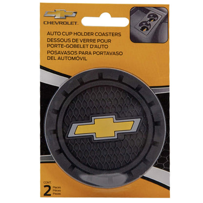Plasticolor Chevrolet Bowtie Posavasos, Dorado y Negro, 000648R01
